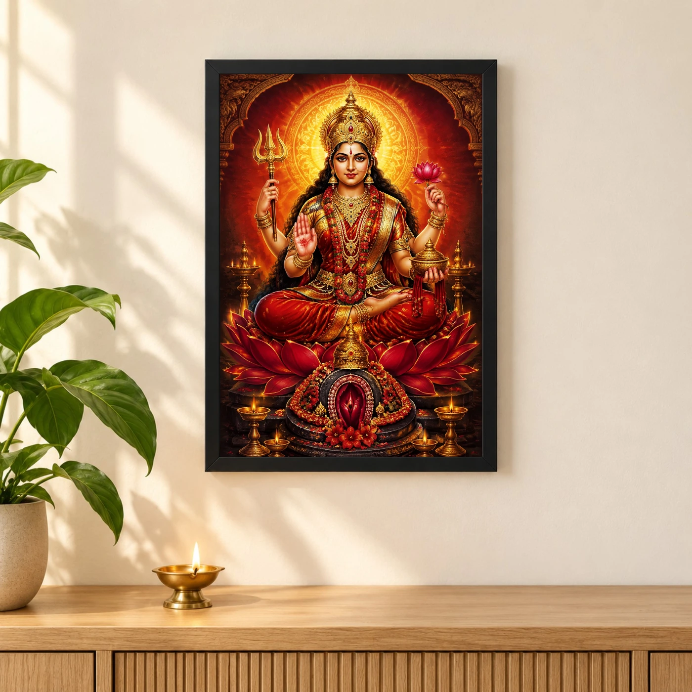 Kamakhya Devi Vivid Premium Spiritual Poster Art Photo Frame, view 3