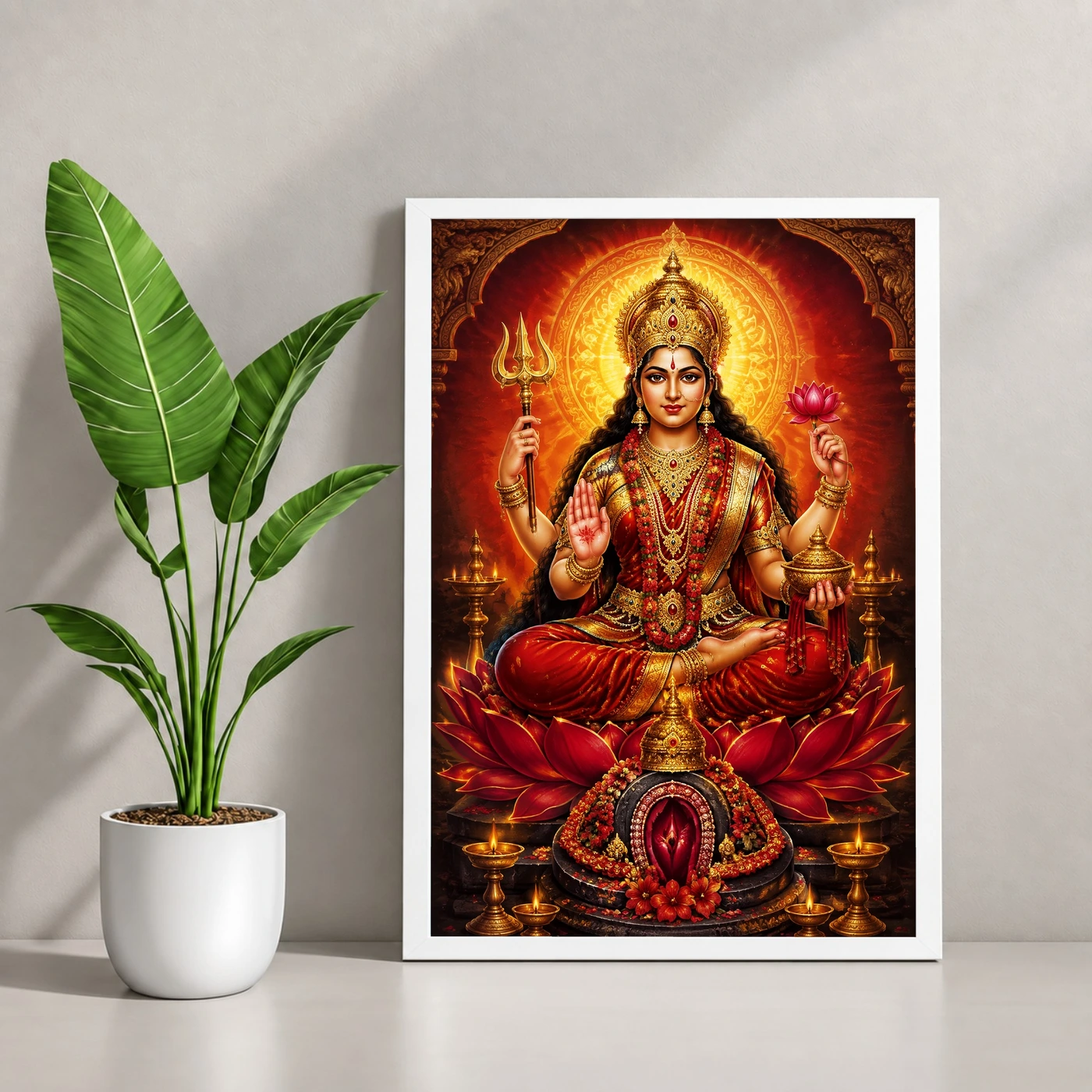 Kamakhya Devi Vivid Premium Spiritual Poster Art Photo Frame, view 4