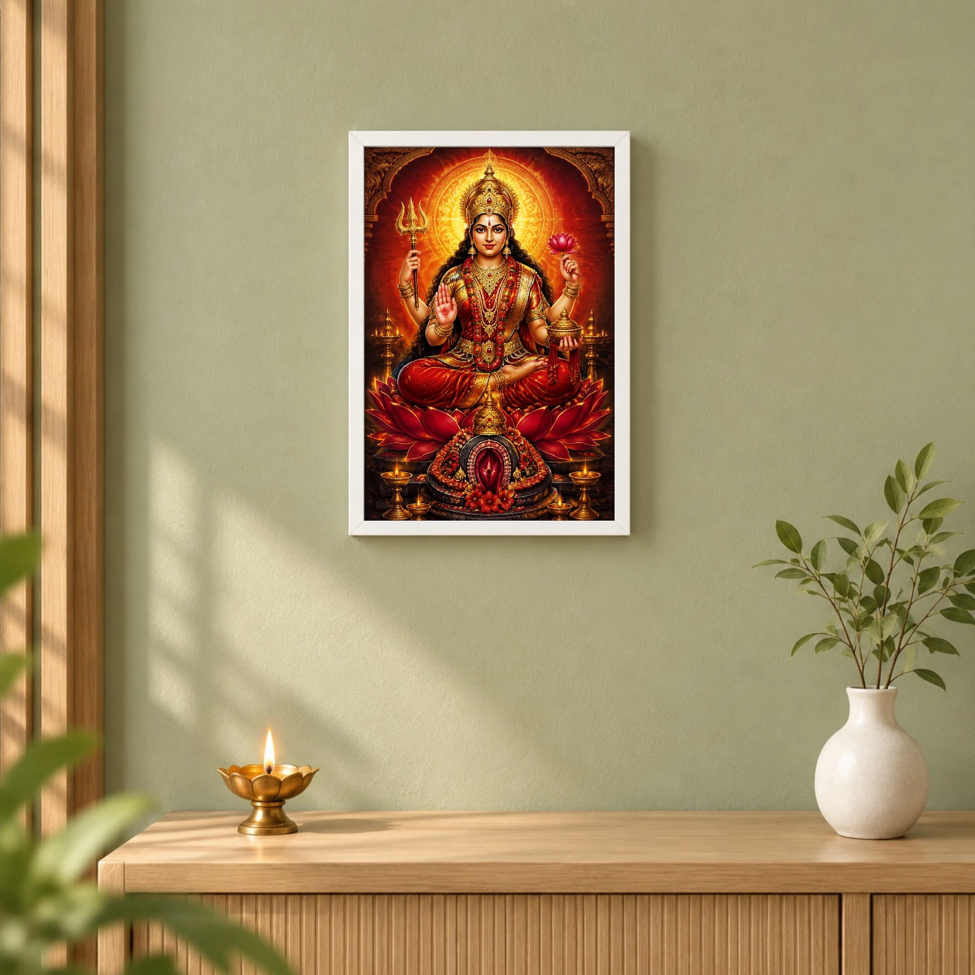 Kamakhya Devi Vivid Premium Spiritual Poster Art Photo Frame, view 6
