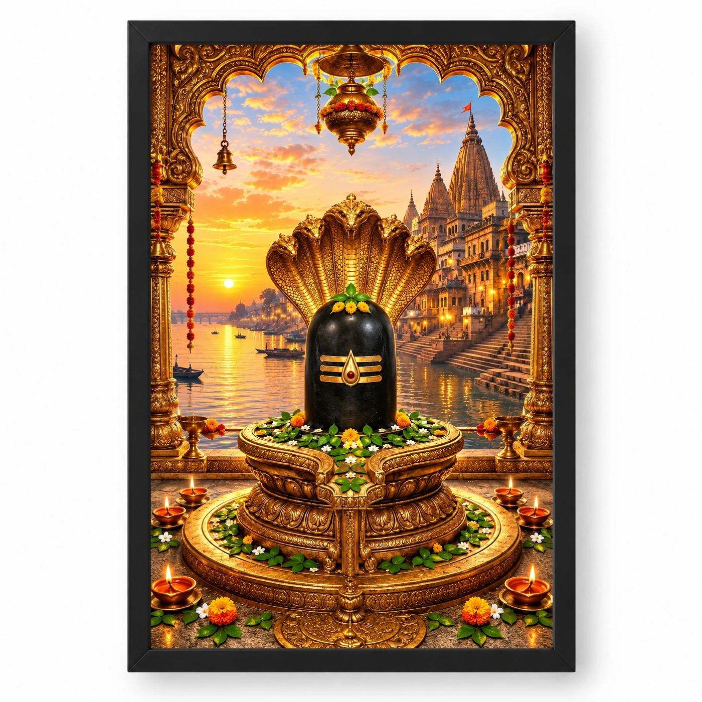 Kashi Vishwanath Ganga Dawn Photo Frame
