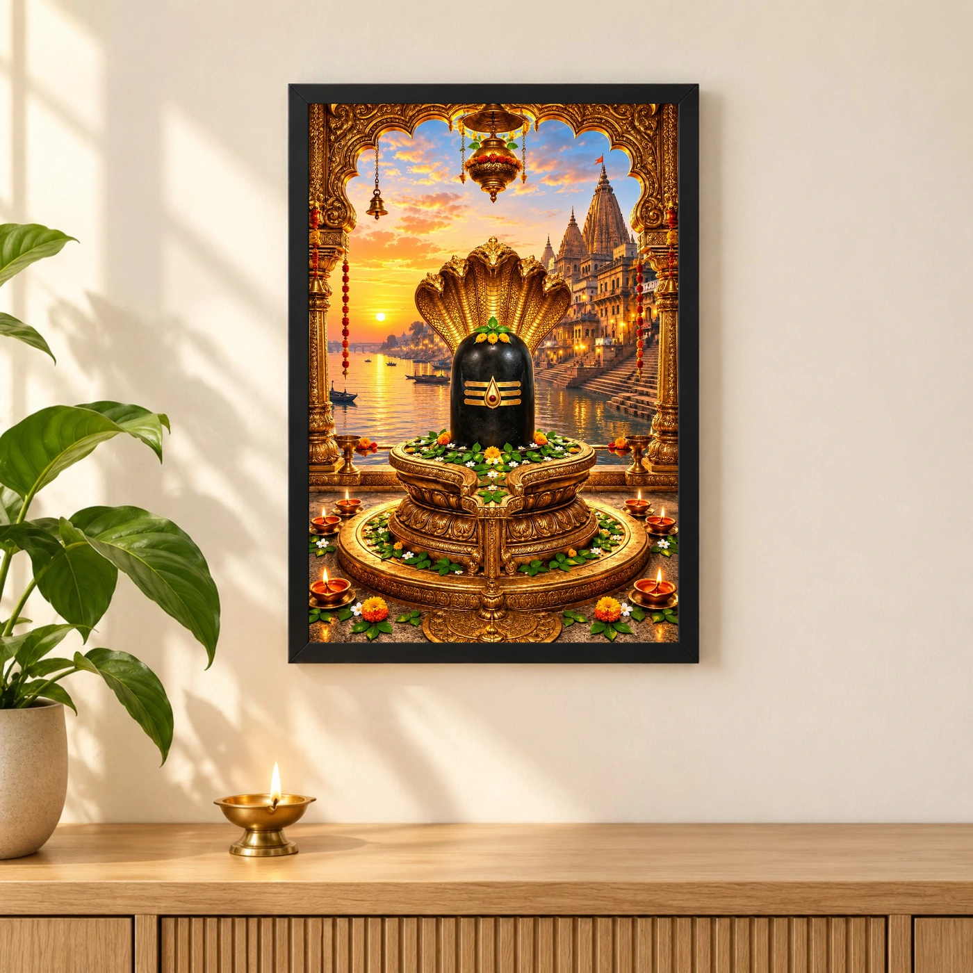 Kashi Vishwanath Ganga Dawn Photo Frame, view 3