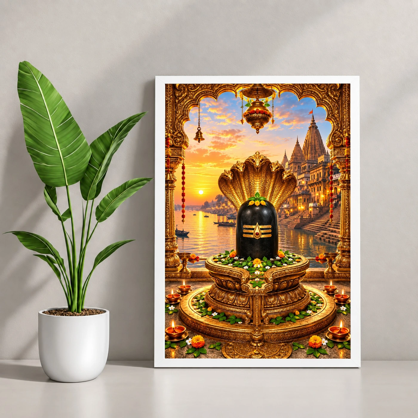 Kashi Vishwanath Ganga Dawn Photo Frame, view 4