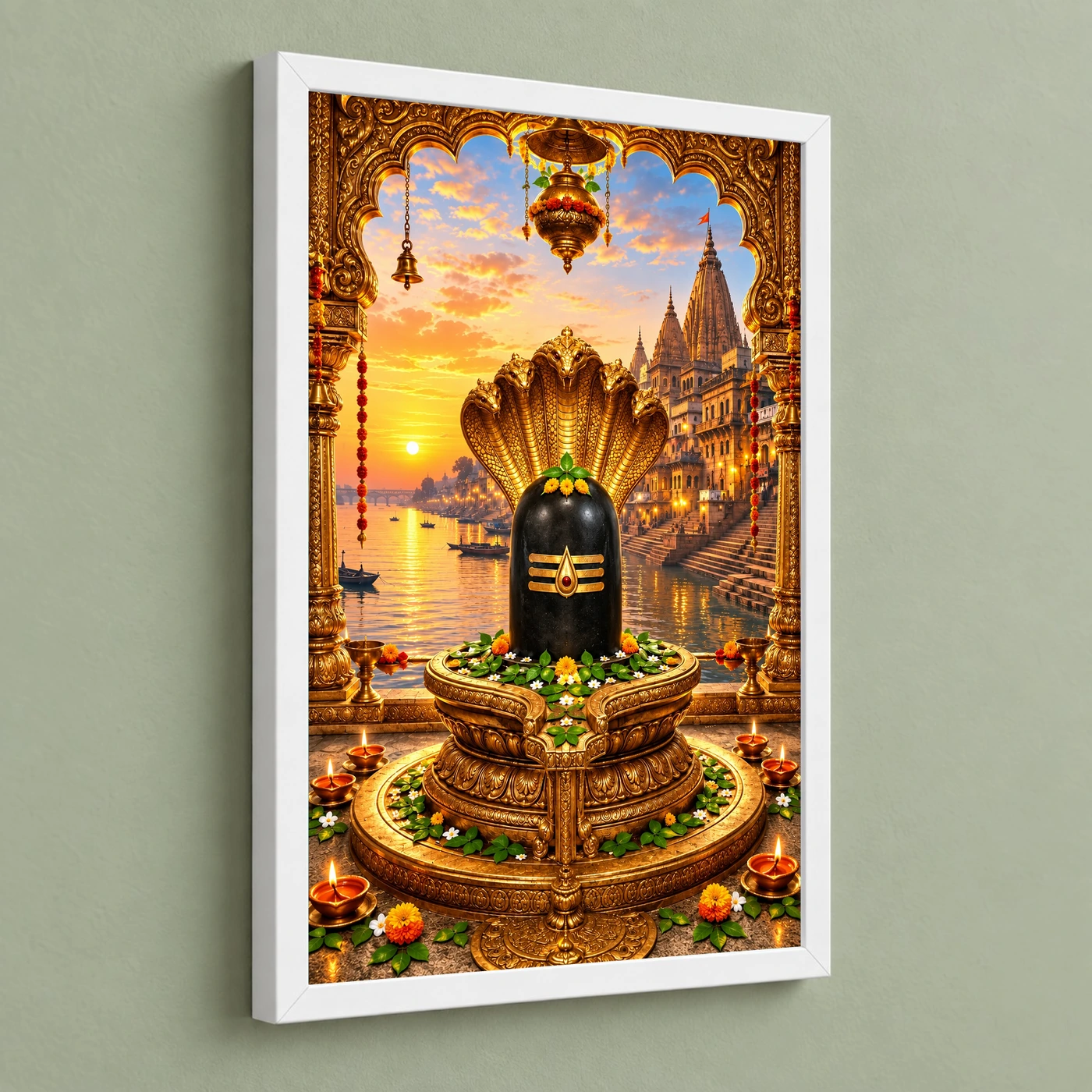 Kashi Vishwanath Ganga Dawn Photo Frame, view 5