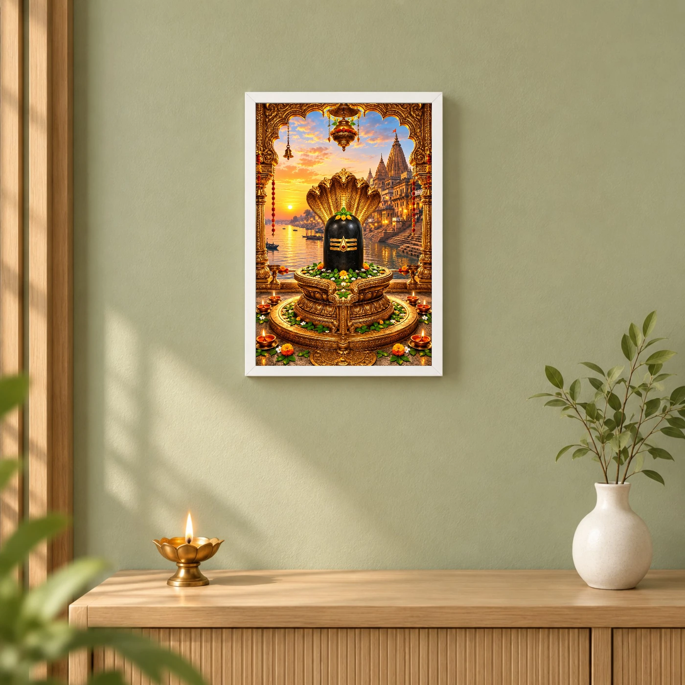 Kashi Vishwanath Ganga Dawn Photo Frame, view 6