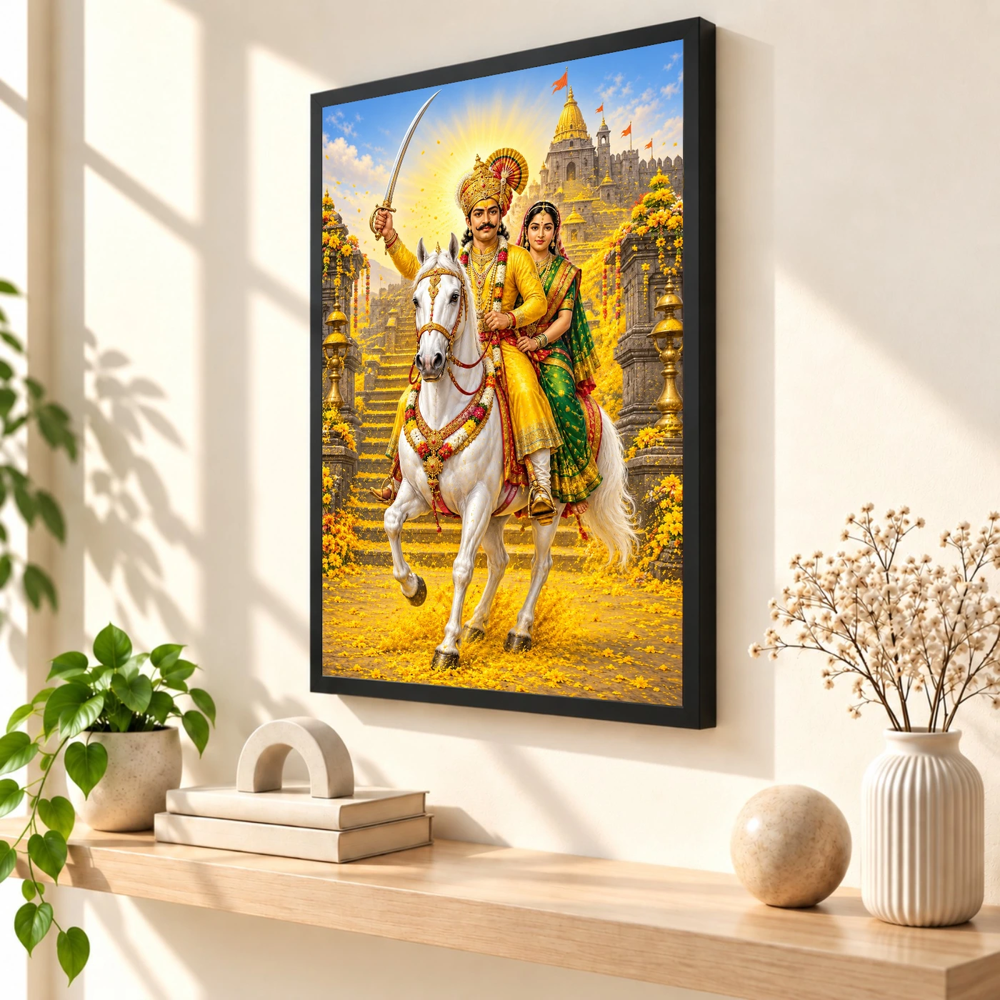 Khandoba Banai Jejuri Turmeric Photo Frame, view 2