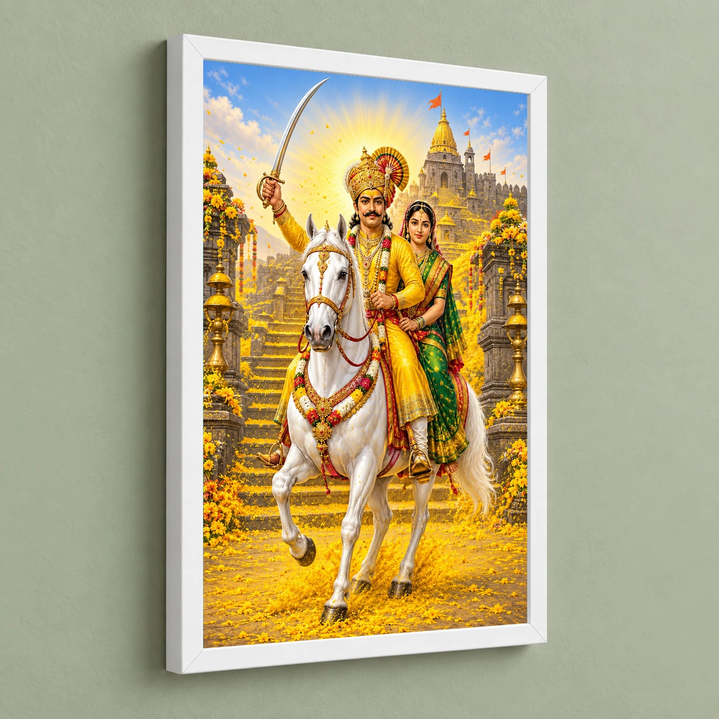 Khandoba Banai Jejuri Turmeric Photo Frame, view 5