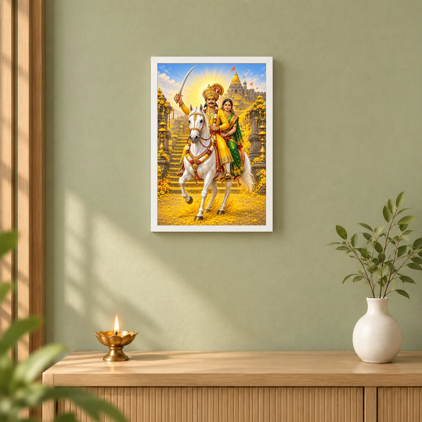 Khandoba Banai Jejuri Turmeric Photo Frame, view 6