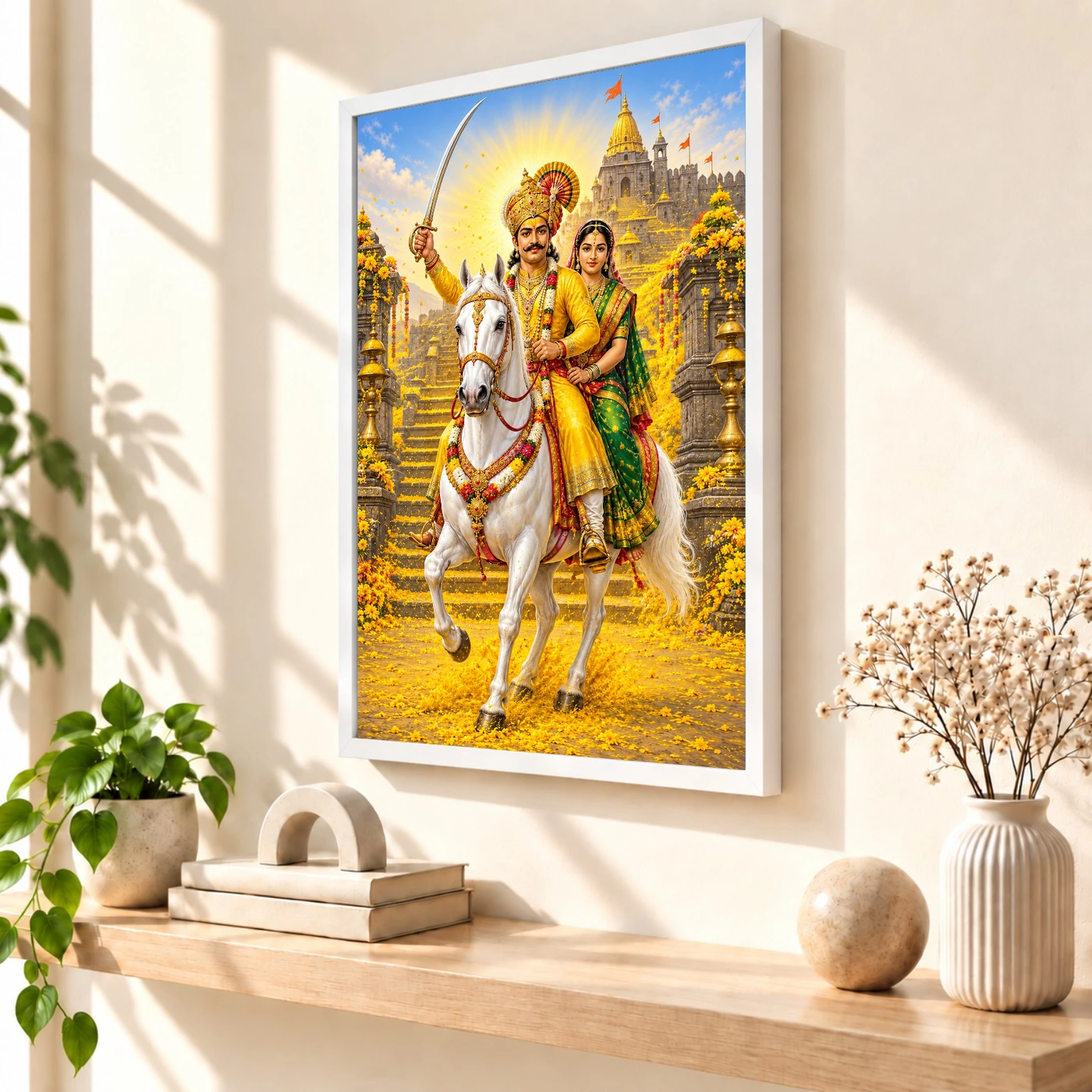 Khandoba Banai Jejuri Turmeric Photo Frame, view 7