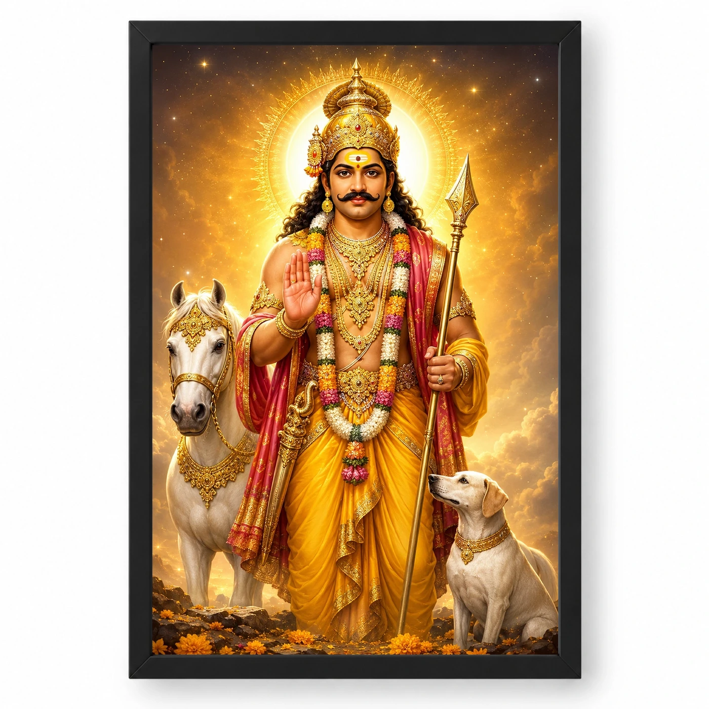 Khandoba Cosmic Celestial Aura Photo Frame