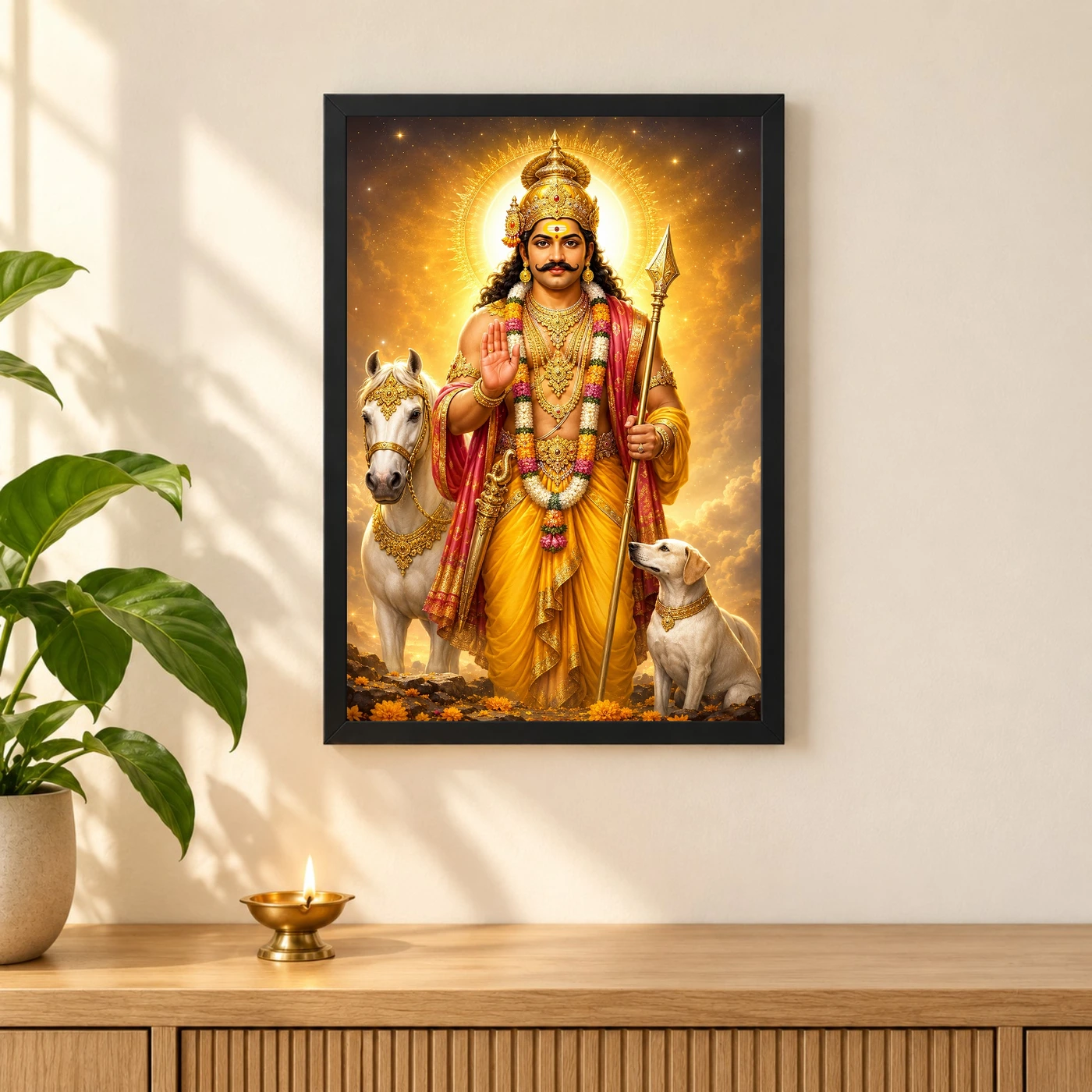 Khandoba Cosmic Celestial Aura Photo Frame, view 3
