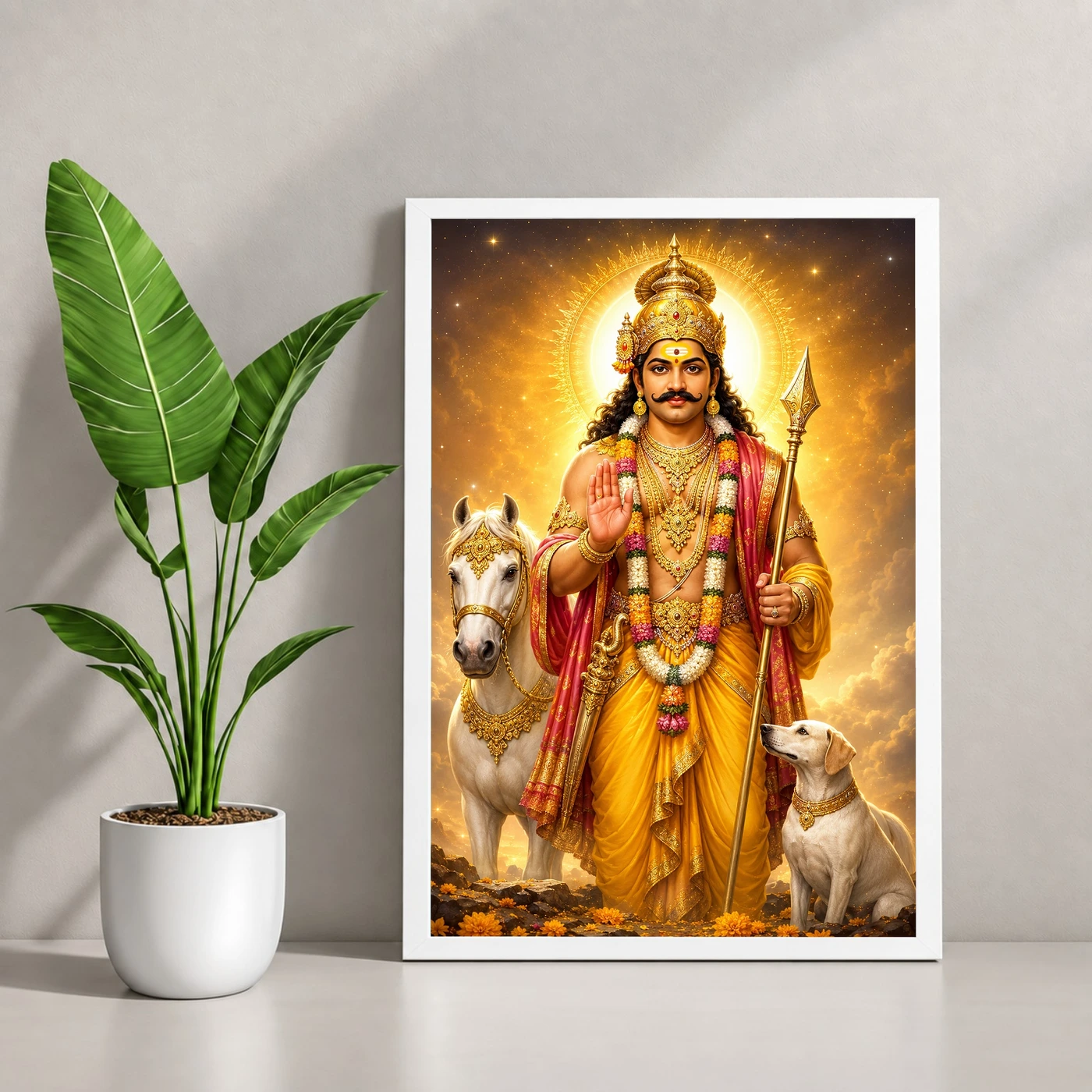 Khandoba Cosmic Celestial Aura Photo Frame, view 4