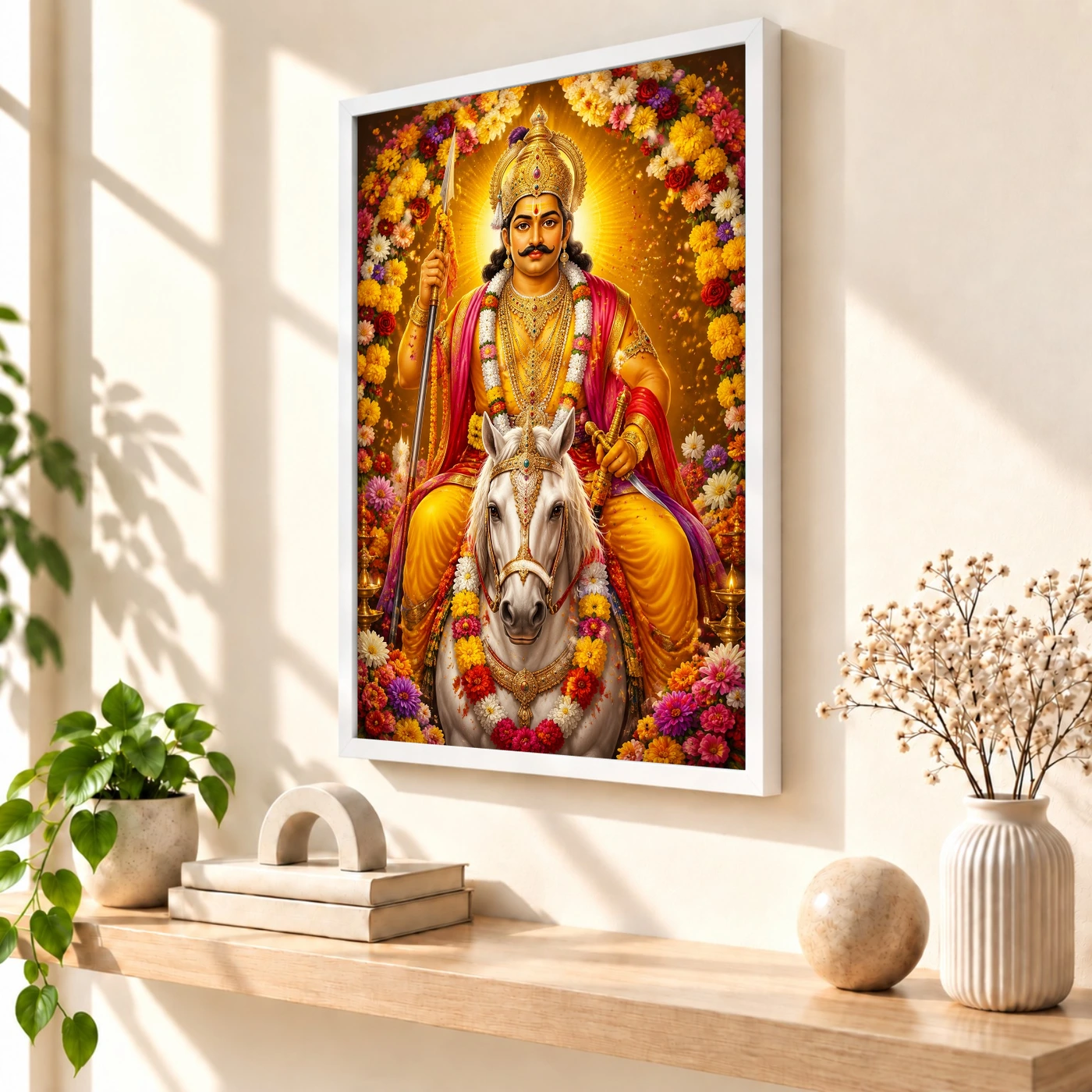 Khandoba Grand Festival Flower Decoration Photo Frame, view 7
