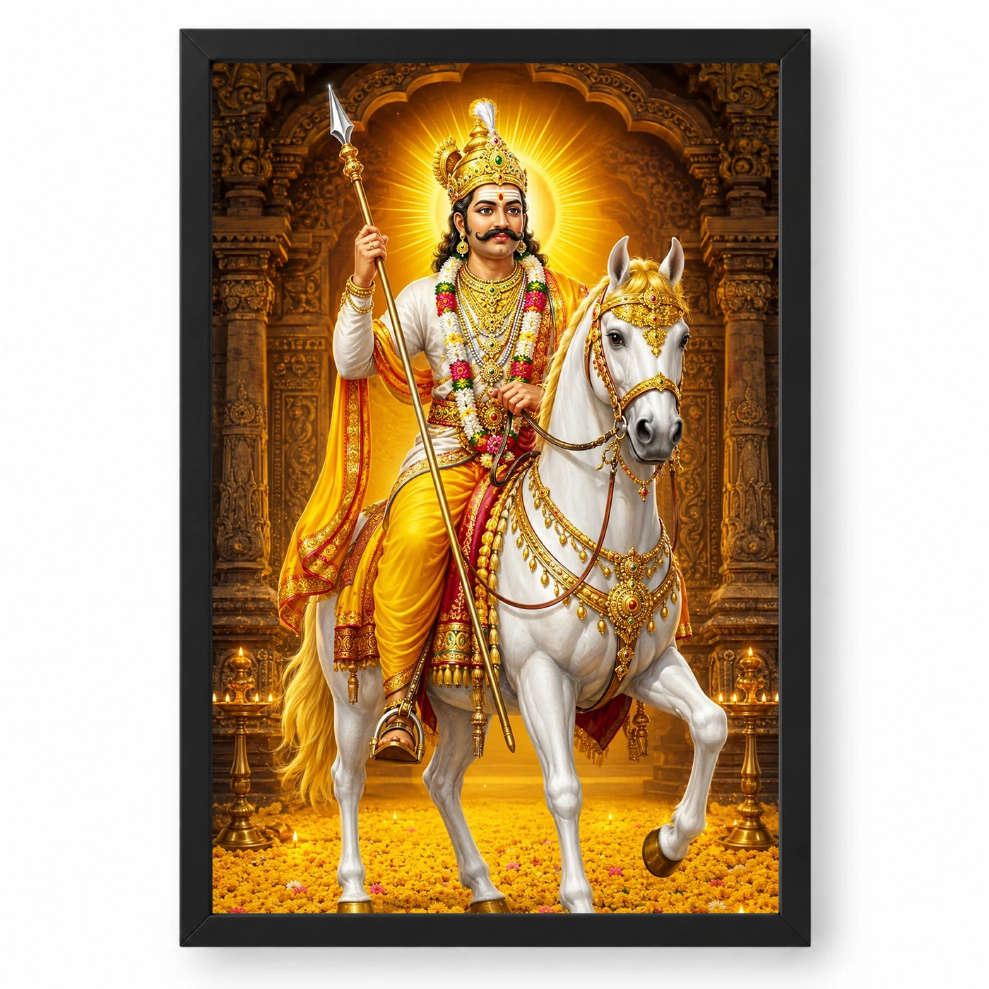 Khandoba Heritage Temple Architecture Backdrop Photo Frame