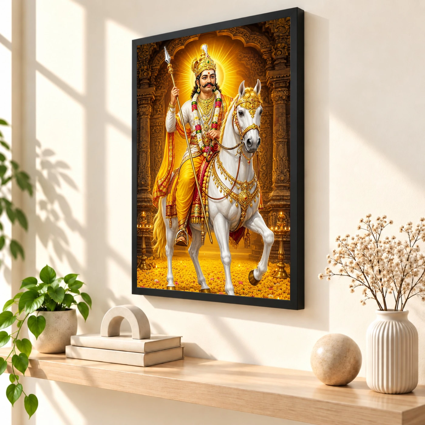 Khandoba Heritage Temple Architecture Backdrop Photo Frame, view 2