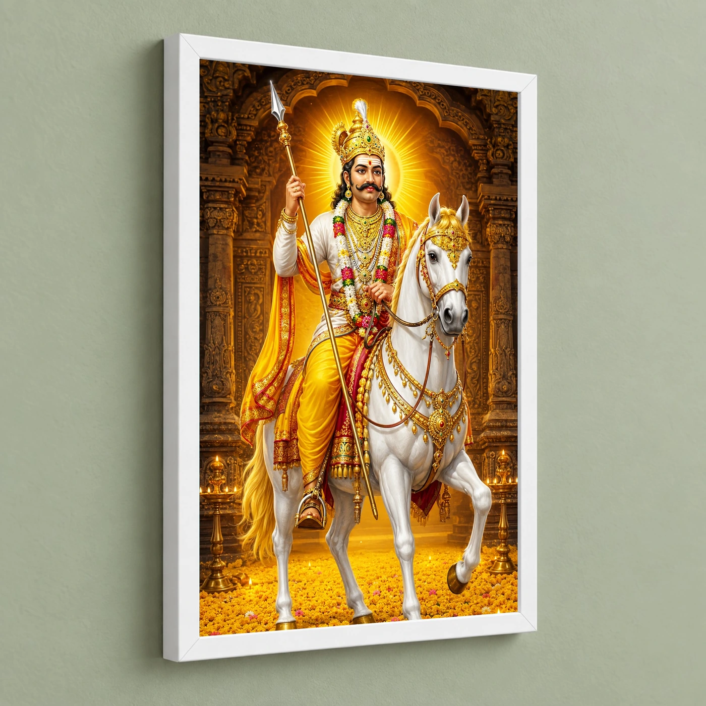 Khandoba Heritage Temple Architecture Backdrop Photo Frame, view 5