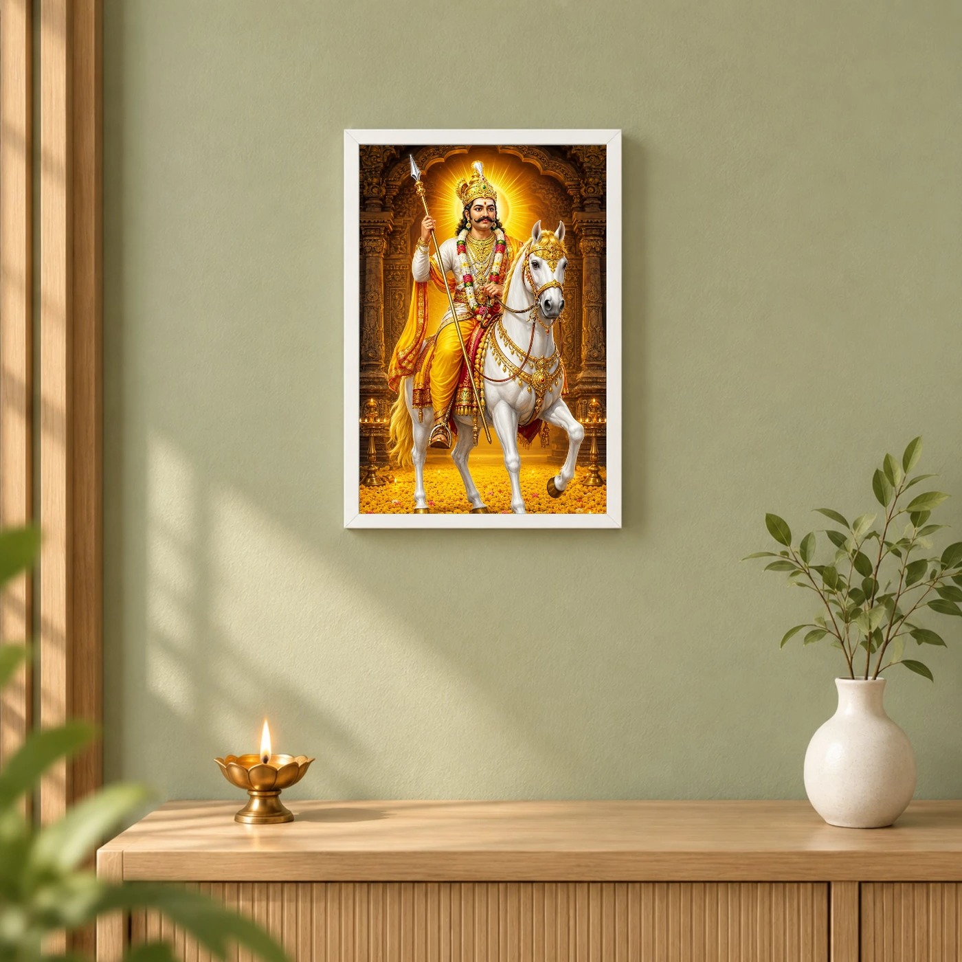 Khandoba Heritage Temple Architecture Backdrop Photo Frame, view 6