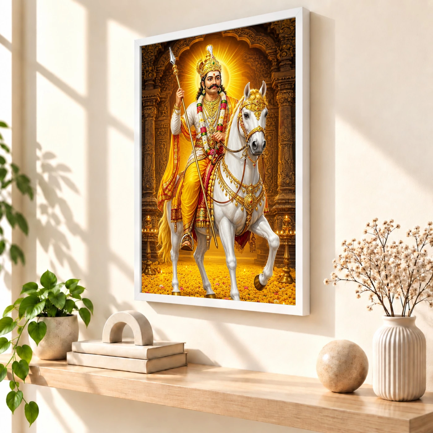 Khandoba Heritage Temple Architecture Backdrop Photo Frame, view 7