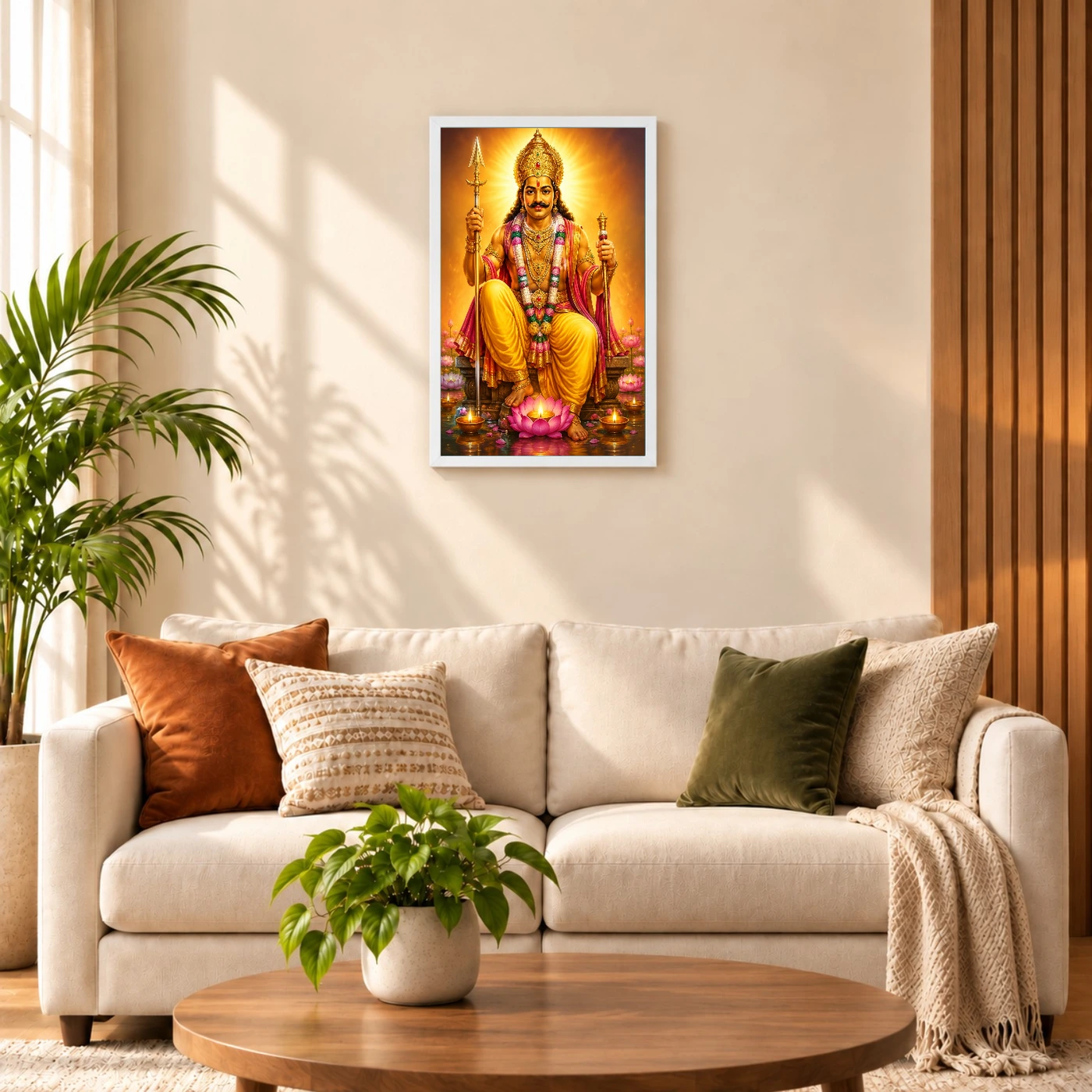 Khandoba Lotus And Diya Radiance Photo Frame, view 9