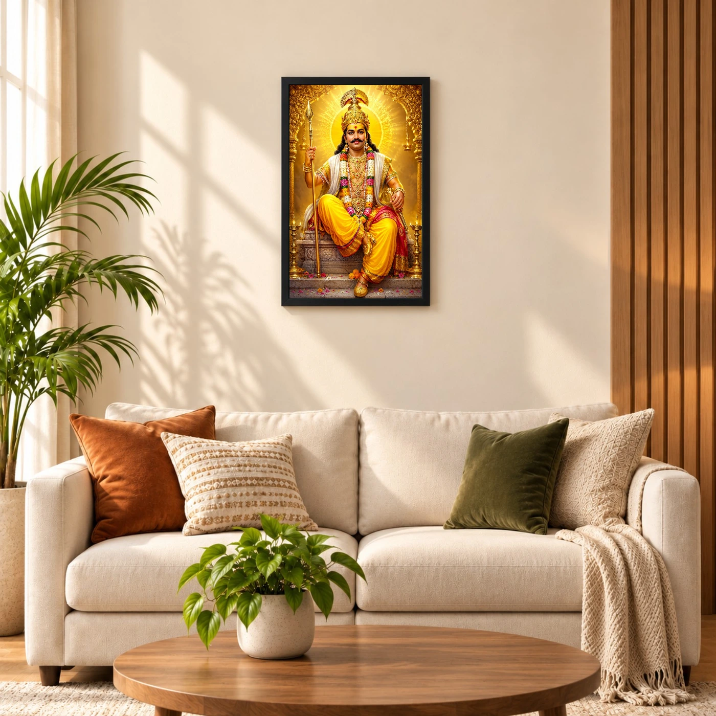 Khandoba Ornate Golden Temple Darshan Photo Frame, view 8