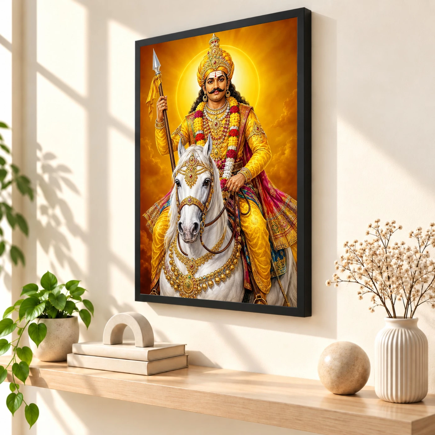 Khandoba Peaceful Home Mandir Composition Photo Frame, view 2