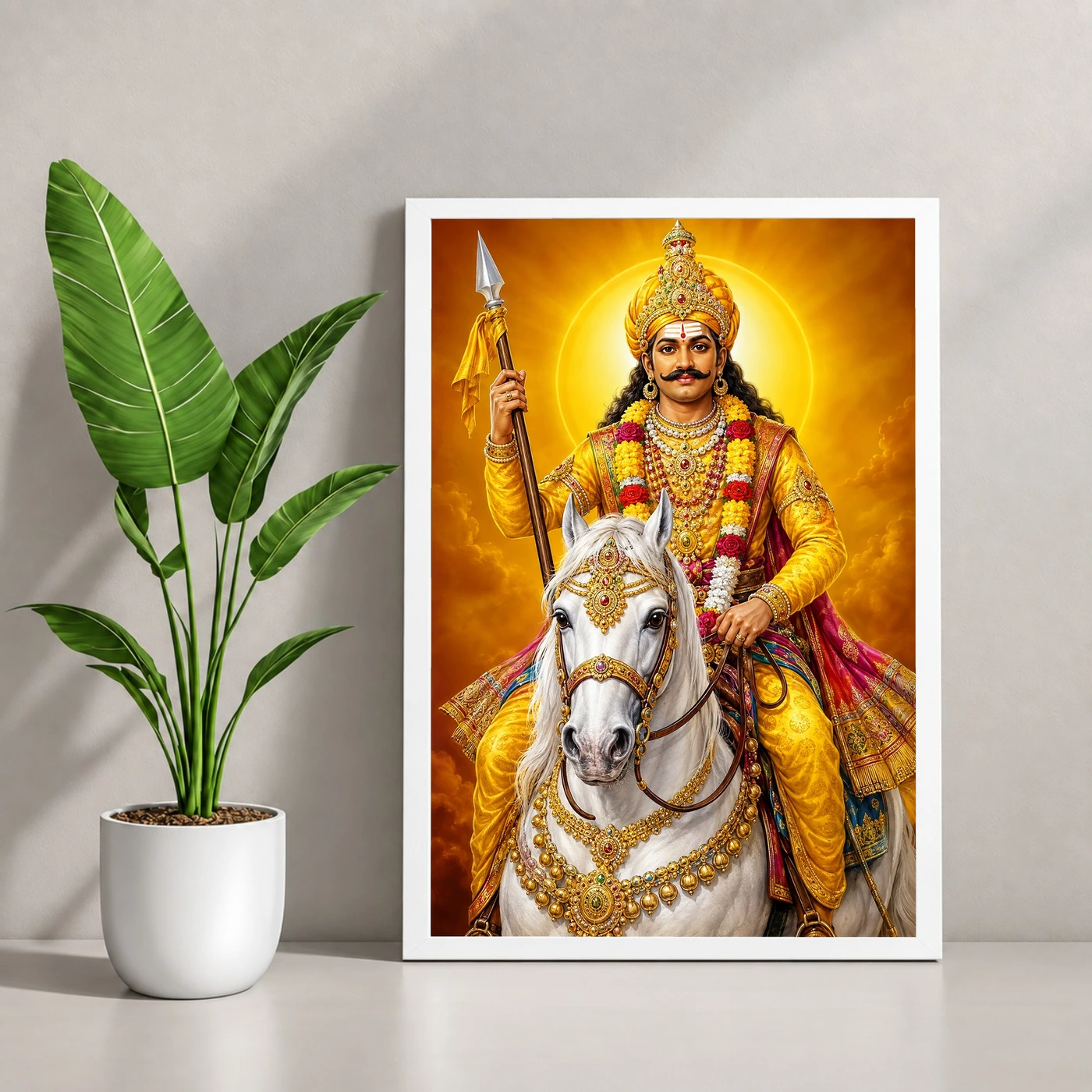Khandoba Peaceful Home Mandir Composition Photo Frame, view 4