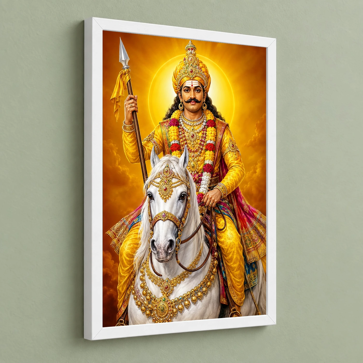 Khandoba Peaceful Home Mandir Composition Photo Frame, view 5