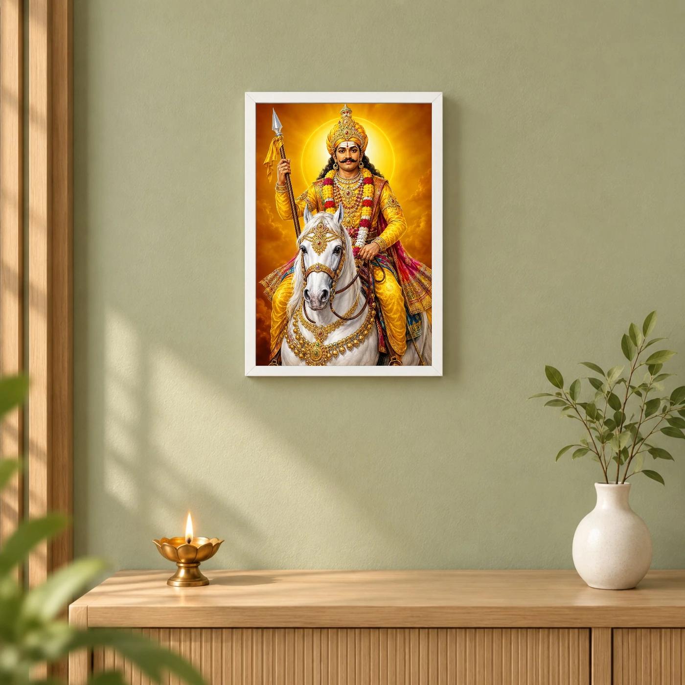 Khandoba Peaceful Home Mandir Composition Photo Frame, view 6