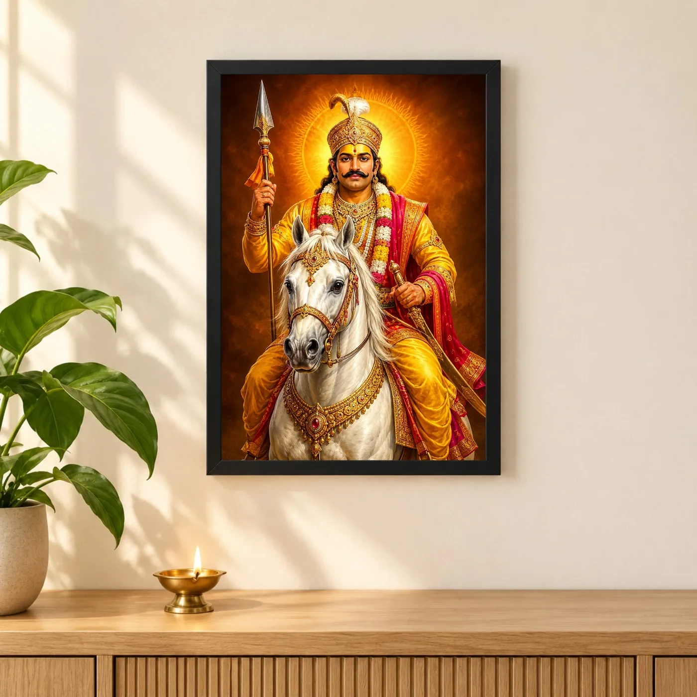 Khandoba Royal Jewel-Toned Portrait Photo Frame, view 3