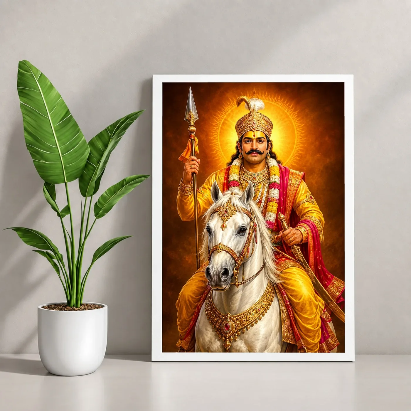 Khandoba Royal Jewel-Toned Portrait Photo Frame, view 4