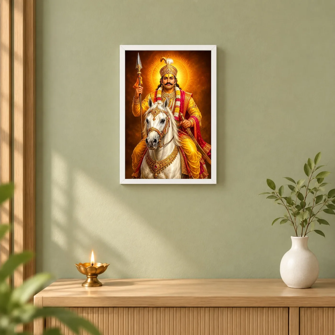 Khandoba Royal Jewel-Toned Portrait Photo Frame, view 6