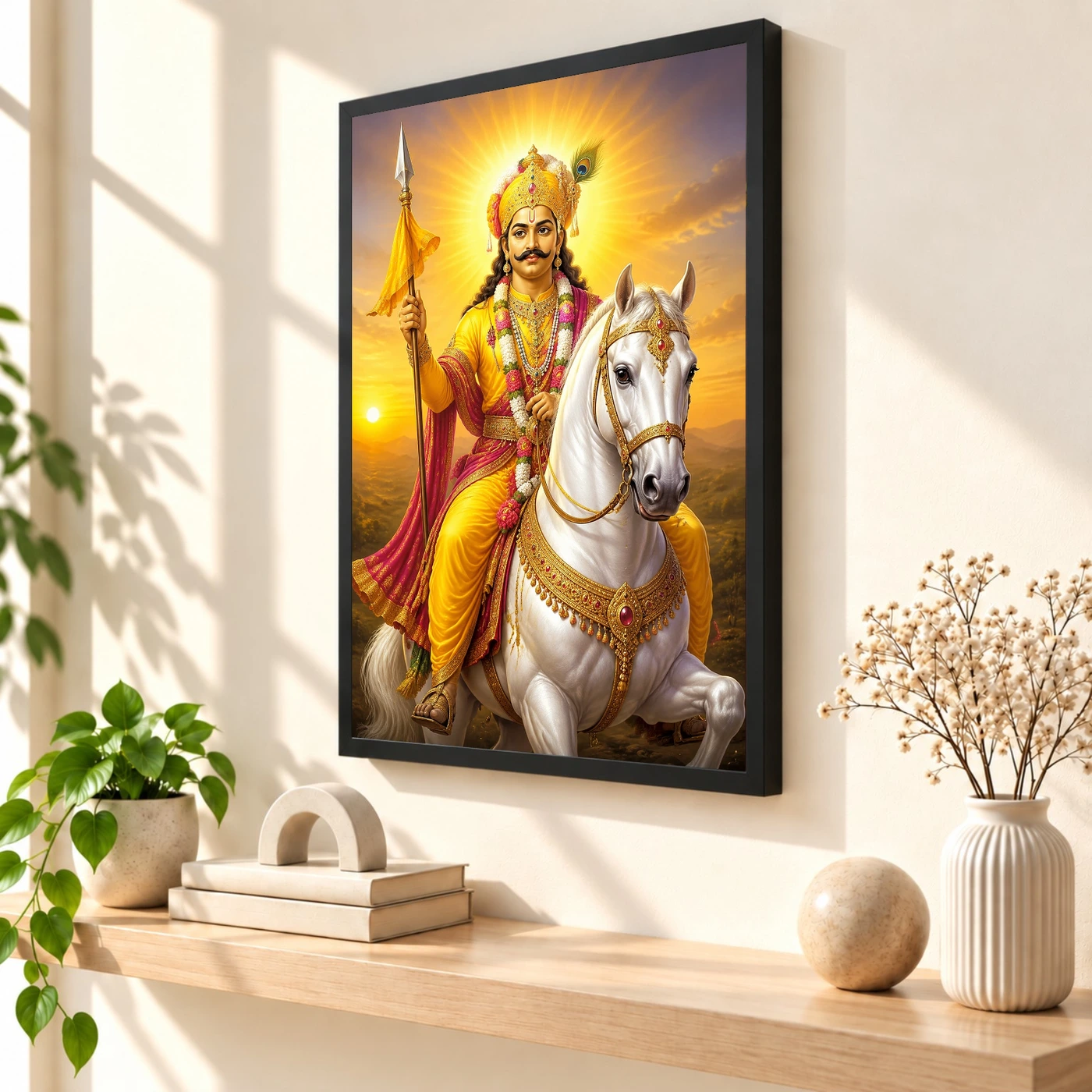 Khandoba Serene Sunrise Blessing Photo Frame, view 2