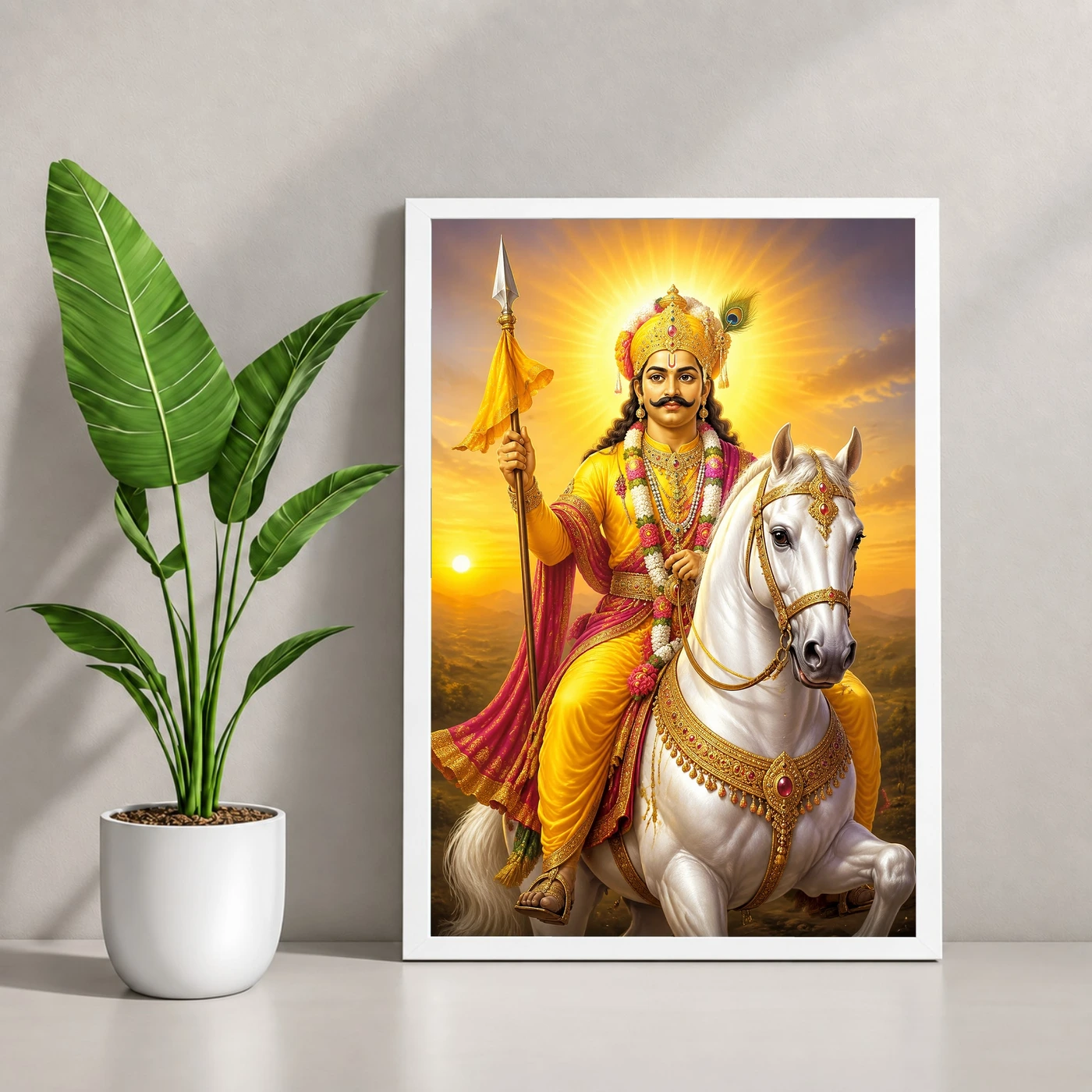 Khandoba Serene Sunrise Blessing Photo Frame, view 4