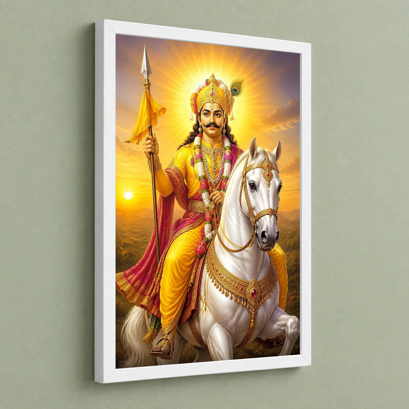Khandoba Serene Sunrise Blessing Photo Frame, view 5