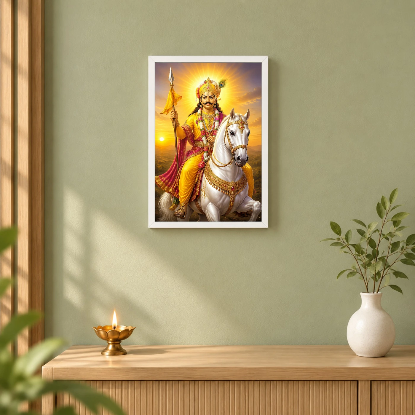 Khandoba Serene Sunrise Blessing Photo Frame, view 6
