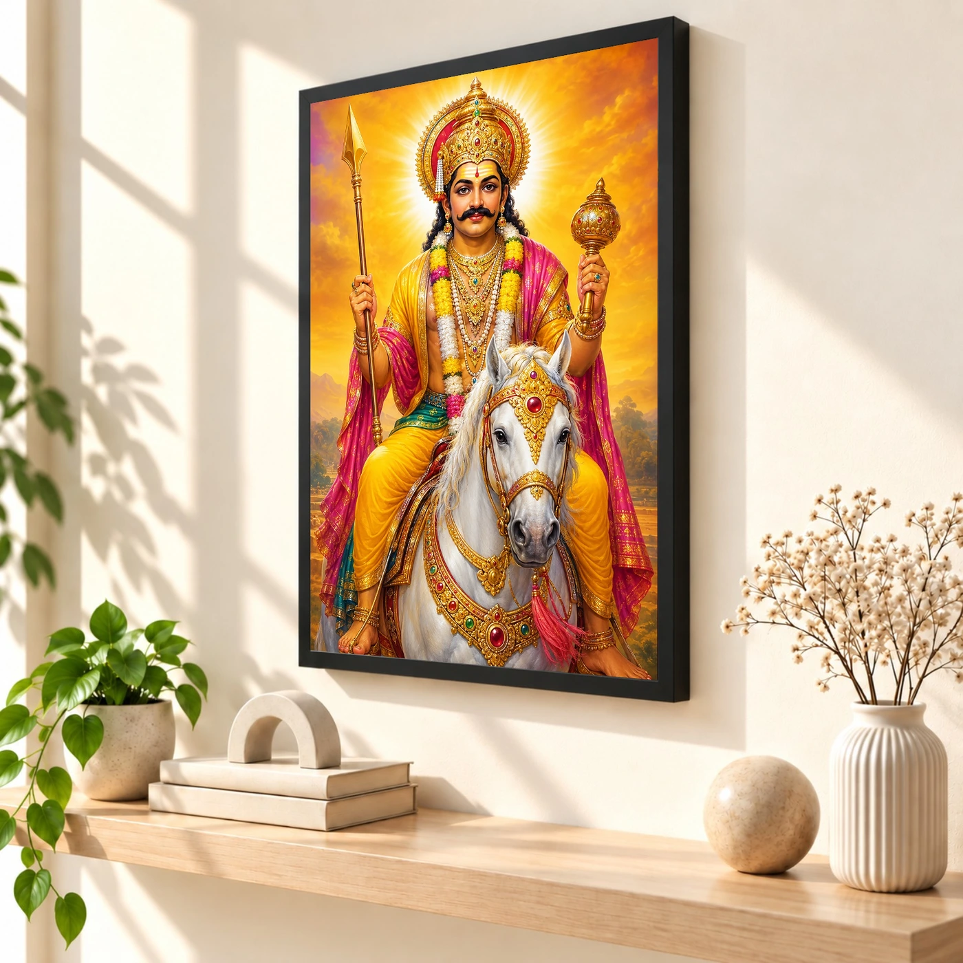 Khandoba Vivid Premium Spiritual Poster Art Photo Frame, view 2