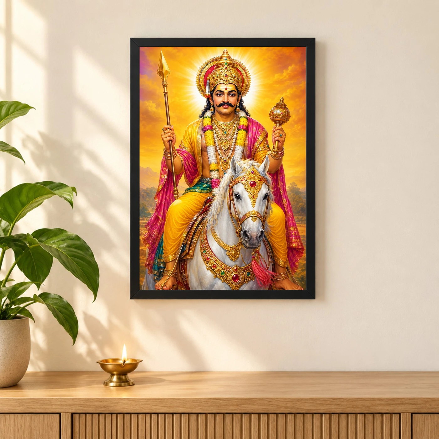 Khandoba Vivid Premium Spiritual Poster Art Photo Frame, view 3