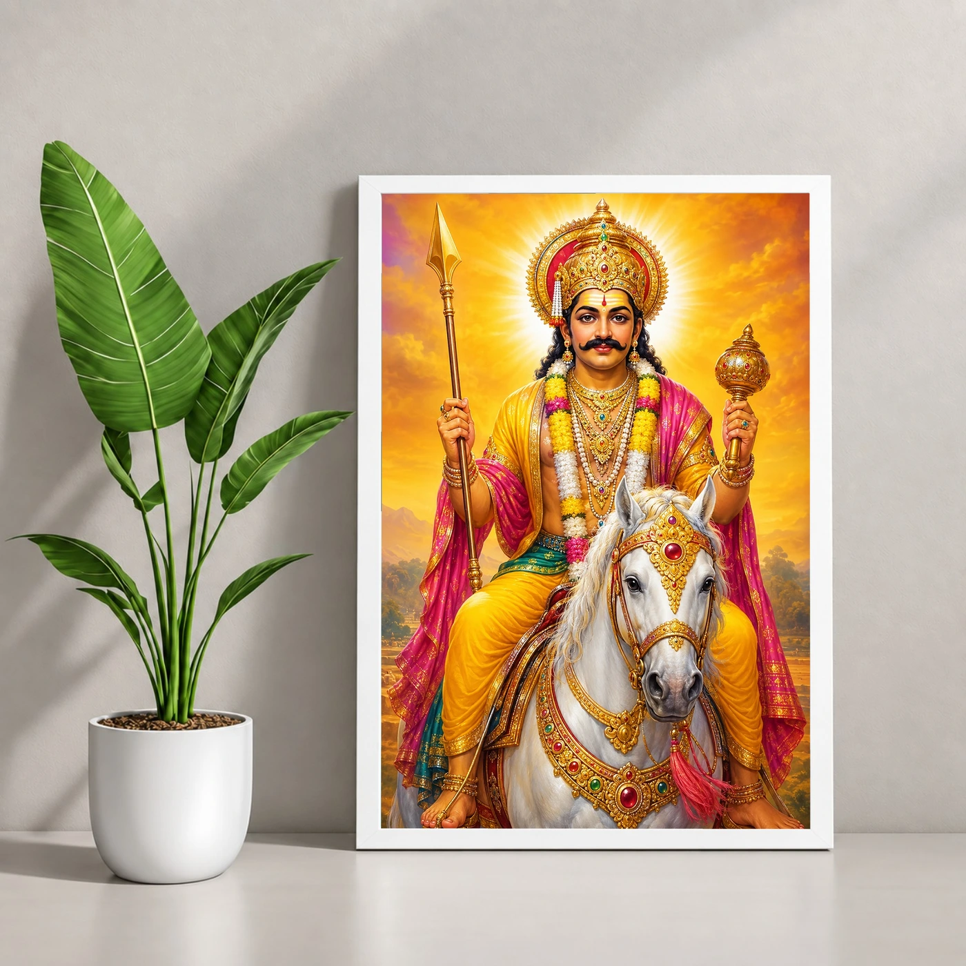 Khandoba Vivid Premium Spiritual Poster Art Photo Frame, view 4