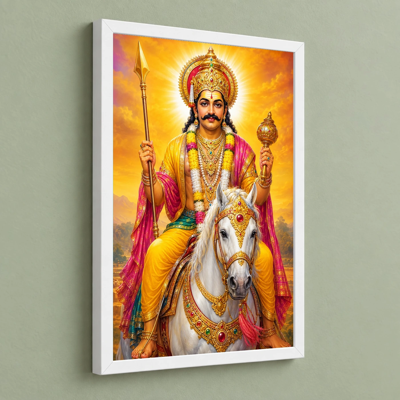 Khandoba Vivid Premium Spiritual Poster Art Photo Frame, view 5