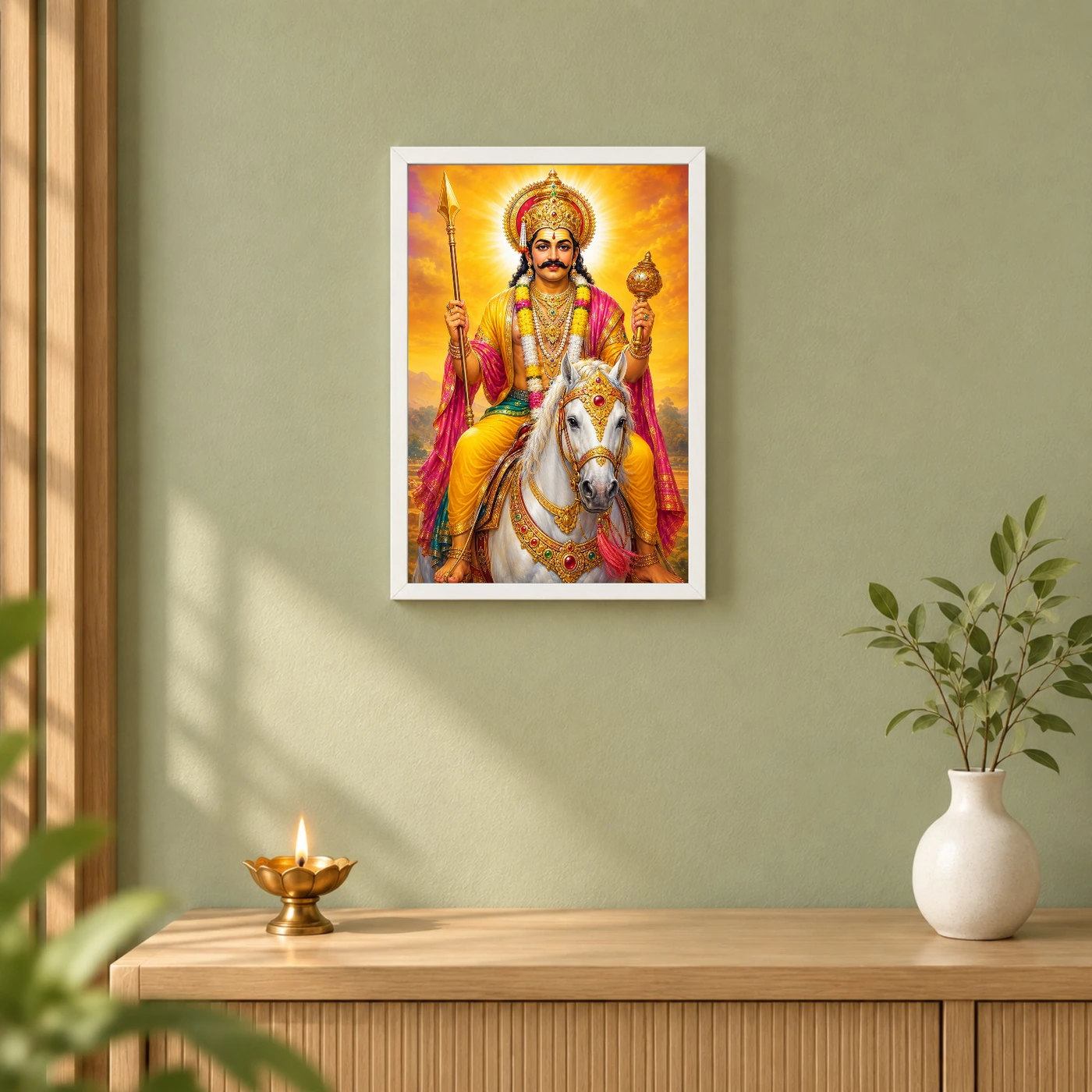 Khandoba Vivid Premium Spiritual Poster Art Photo Frame, view 6