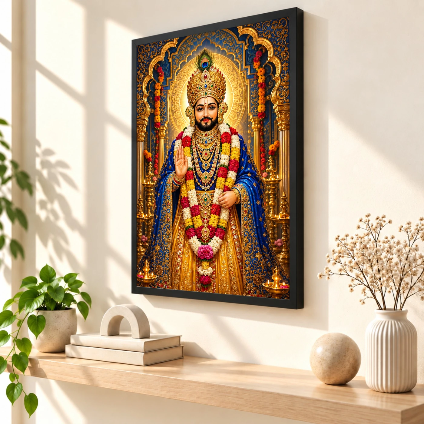 Khatu Shyam Blue Temple Radiance Photo Frame, view 2