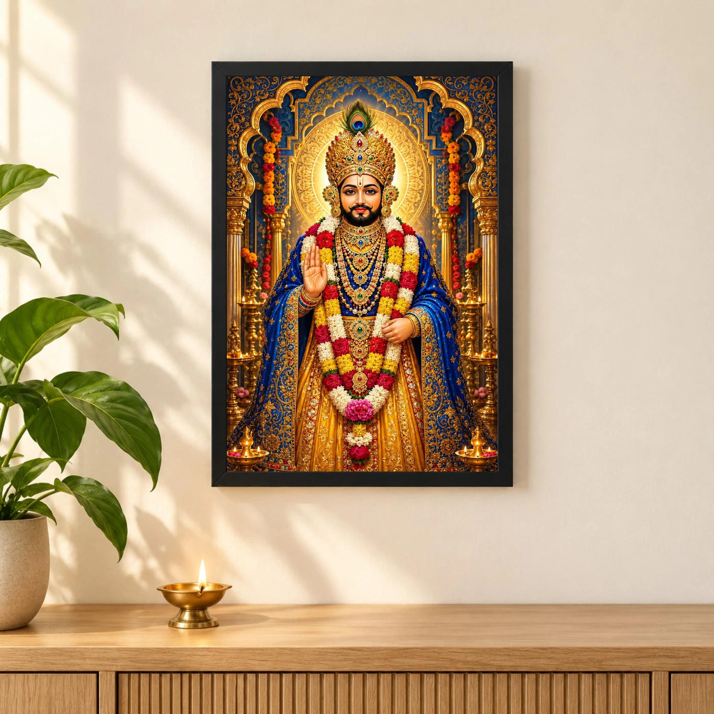 Khatu Shyam Blue Temple Radiance Photo Frame, view 3