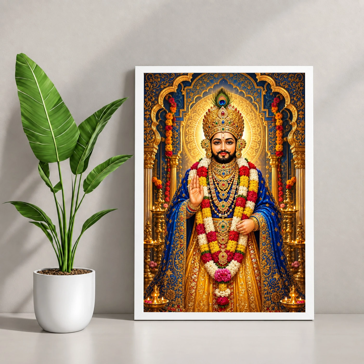 Khatu Shyam Blue Temple Radiance Photo Frame, view 4