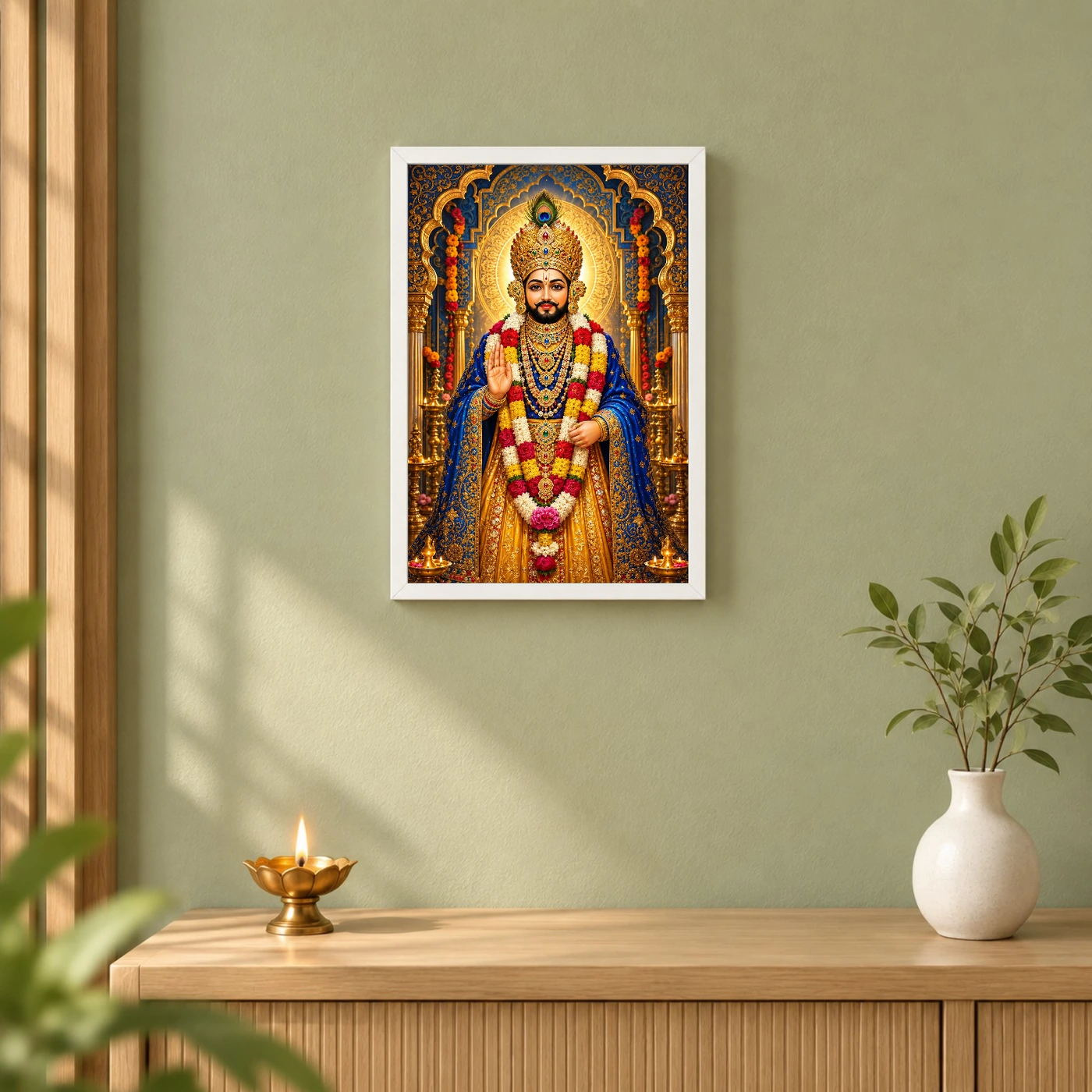 Khatu Shyam Blue Temple Radiance Photo Frame, view 6