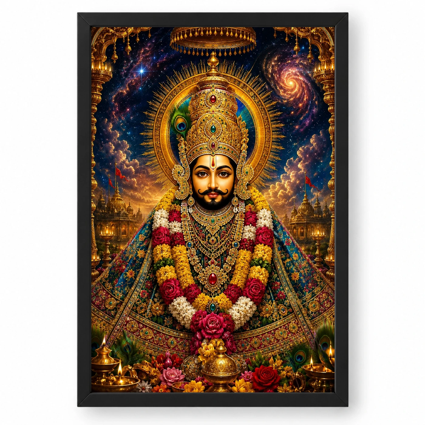 Khatu Shyam Cosmic Celestial Aura Photo Frame
