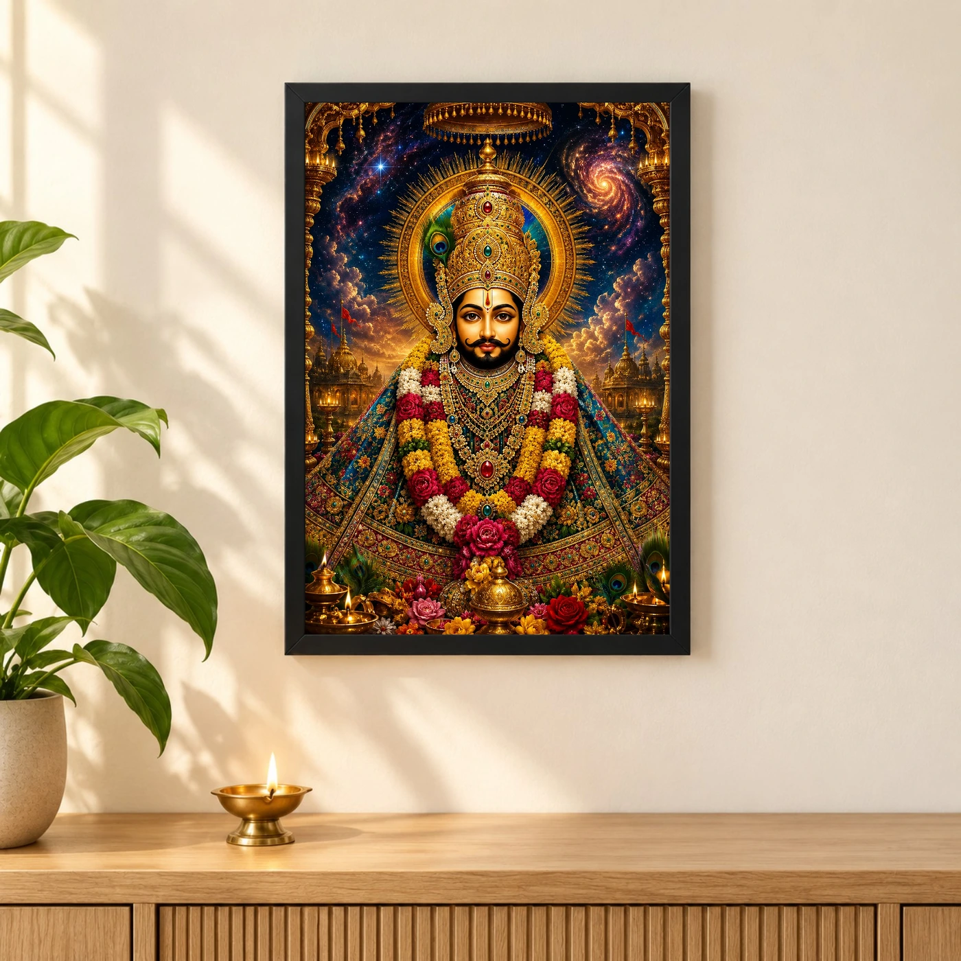 Khatu Shyam Cosmic Celestial Aura Photo Frame, view 3