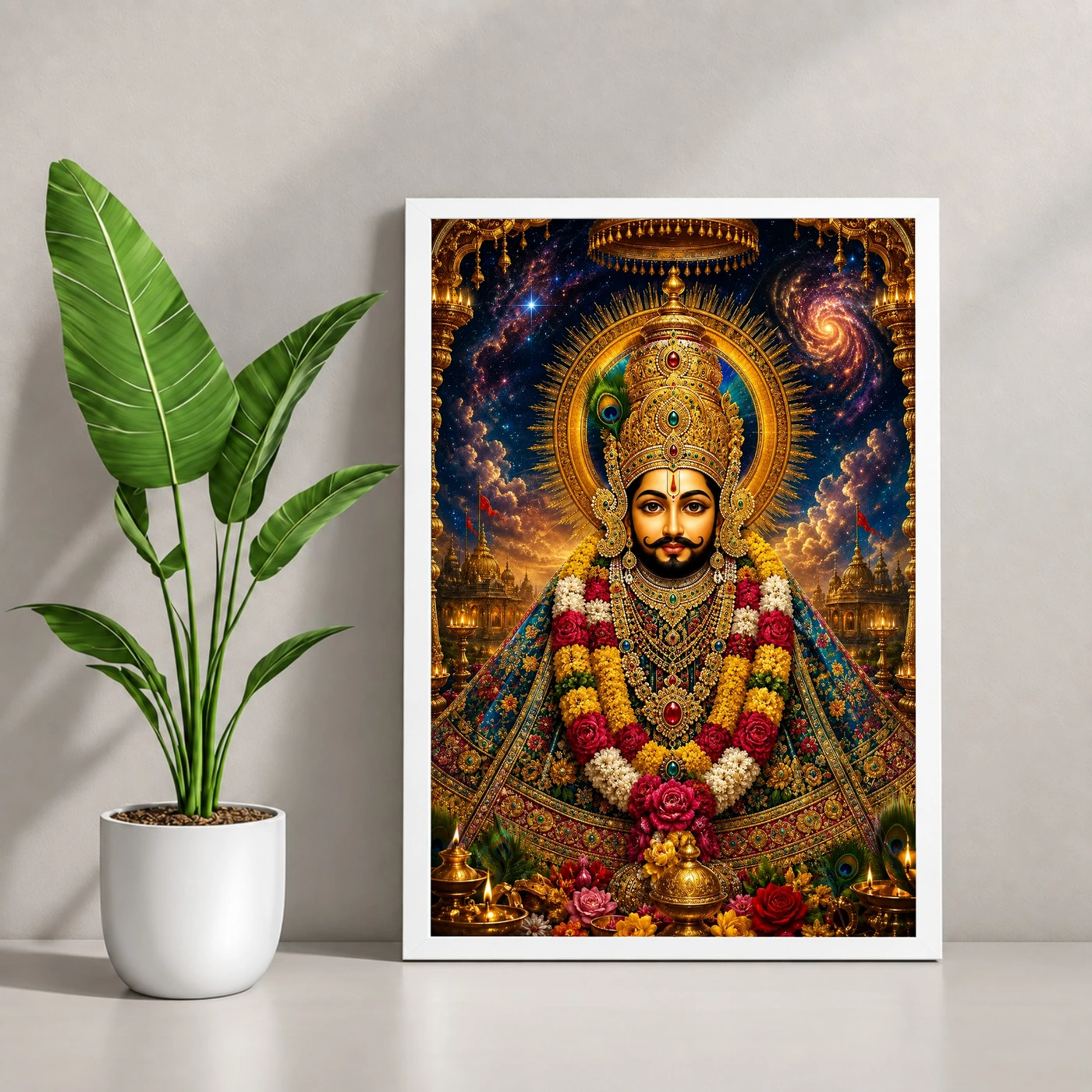 Khatu Shyam Cosmic Celestial Aura Photo Frame, view 4