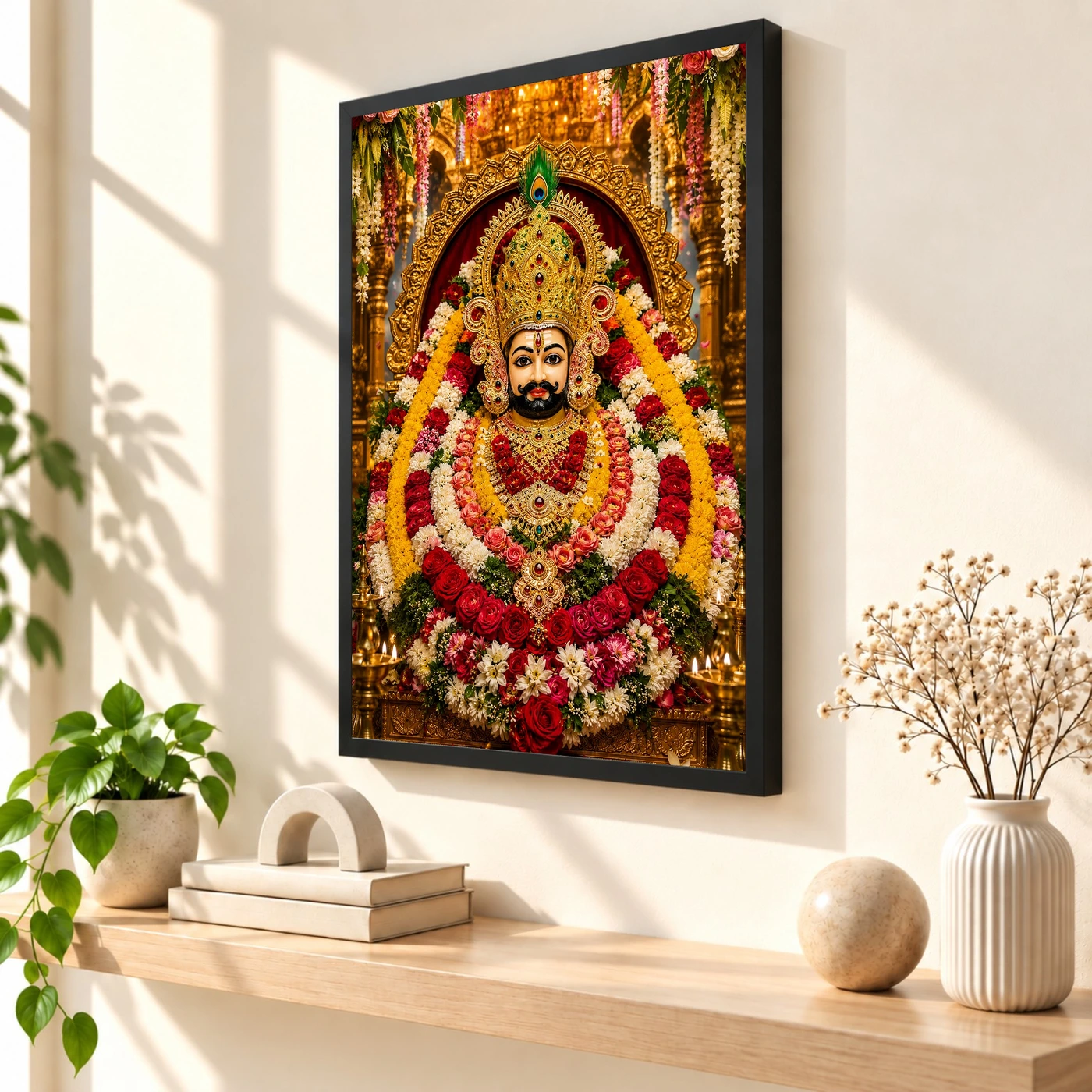 Khatu Shyam Grand Festival Flower Decoration Photo Frame, view 2