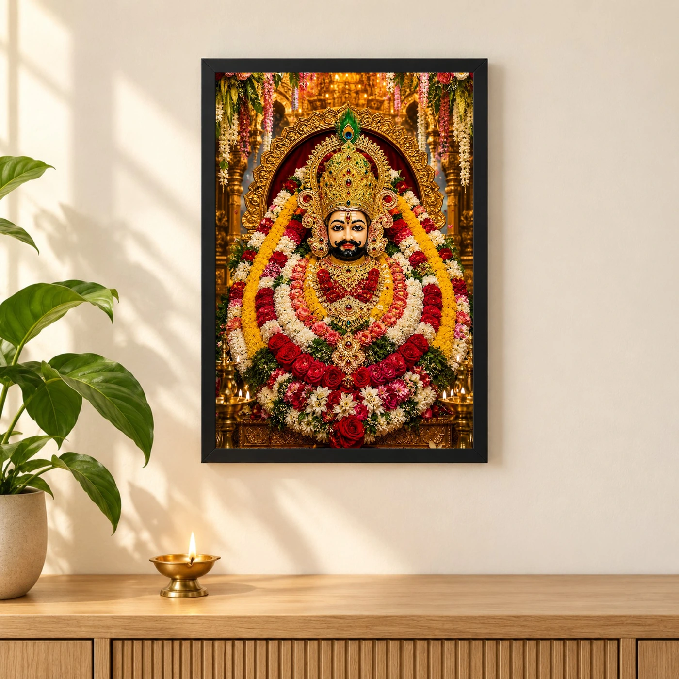 Khatu Shyam Grand Festival Flower Decoration Photo Frame, view 3