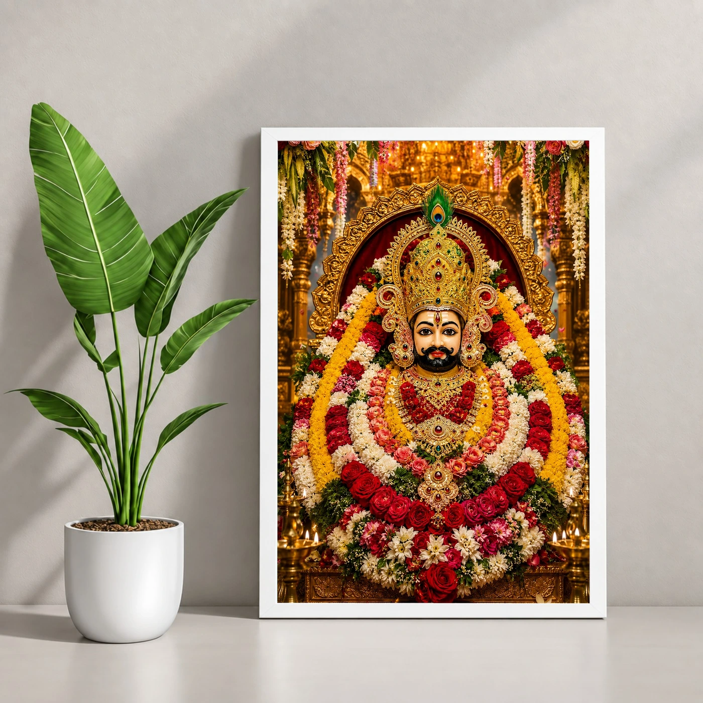 Khatu Shyam Grand Festival Flower Decoration Photo Frame, view 4