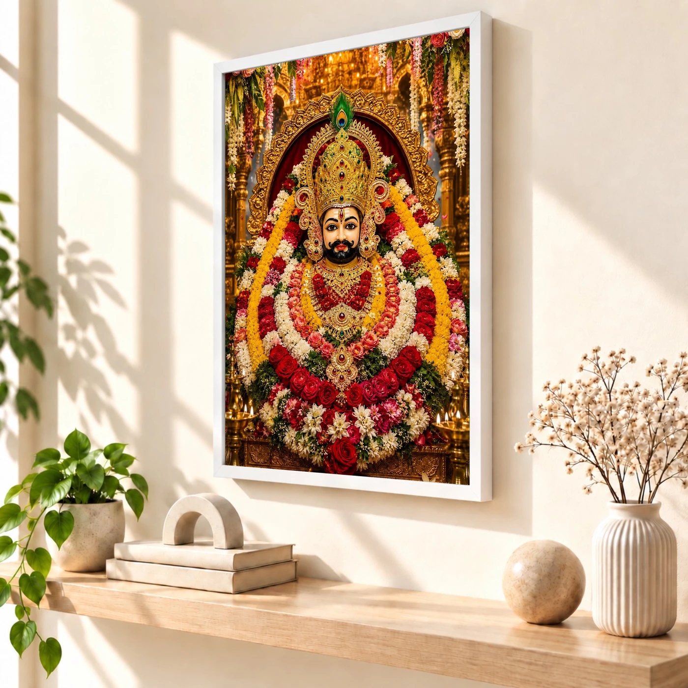 Khatu Shyam Grand Festival Flower Decoration Photo Frame, view 7